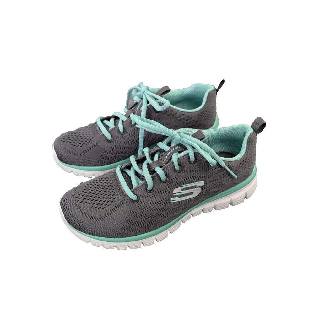 Skechers Graceful Get Connected Sneakers Womens 6 Gray Lightweight Walk Travel